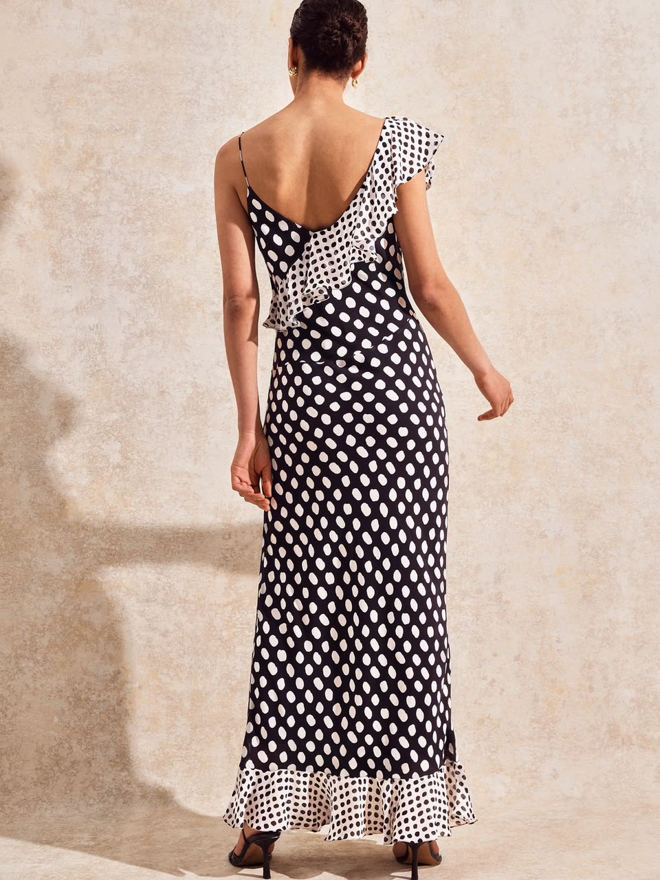 Celeste Corsage Detail Polka Dot Dress