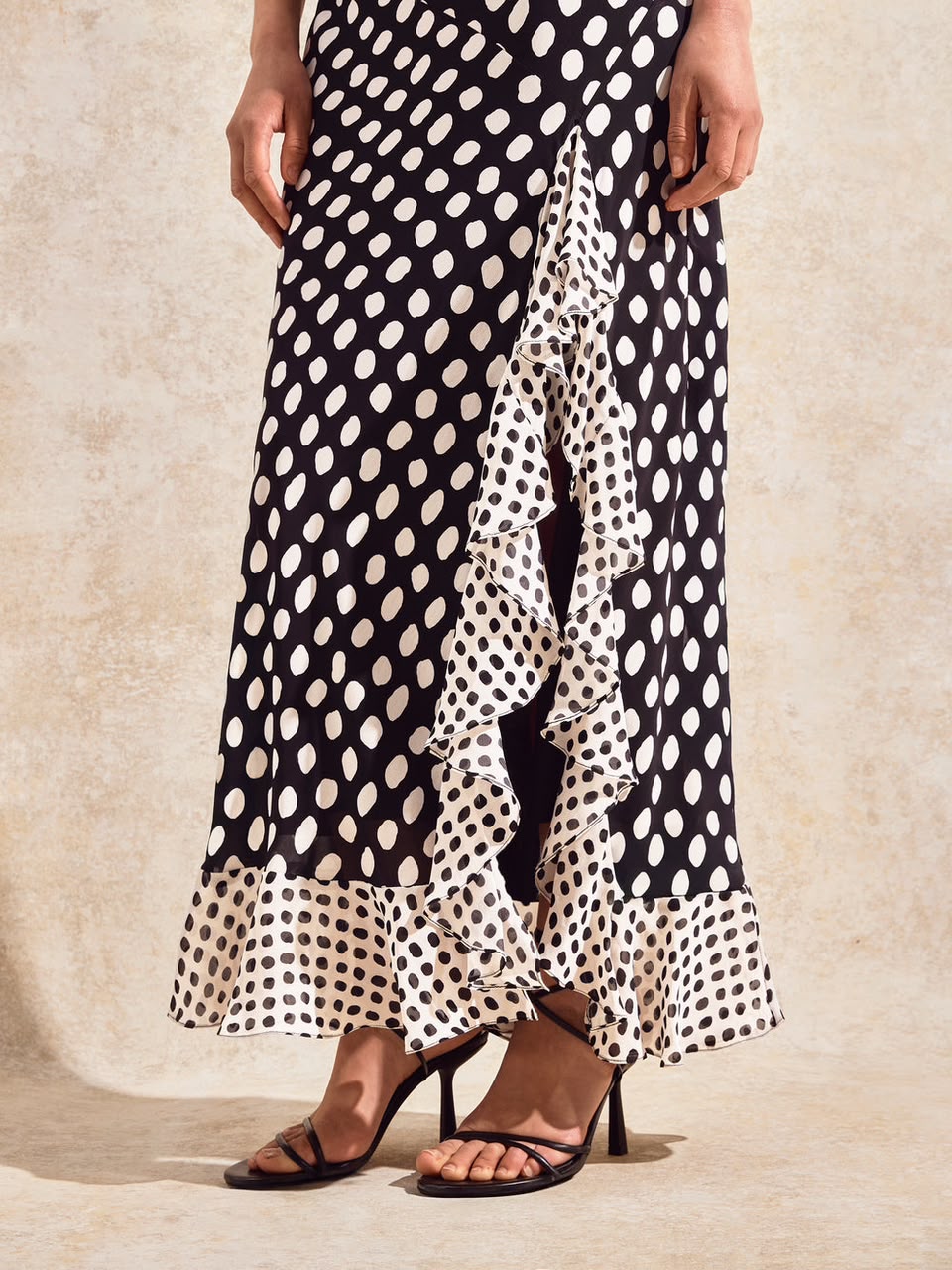Celeste Corsage Detail Polka Dot Dress