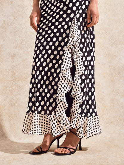 Celeste Corsage Detail Polka Dot Dress
