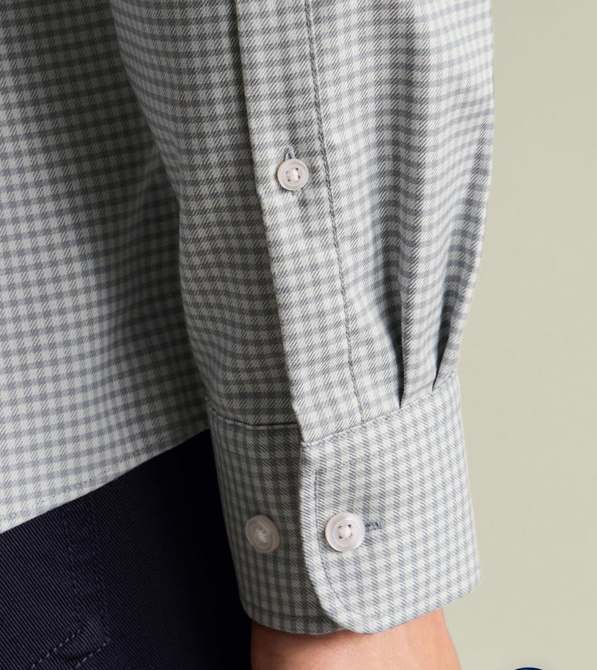 Non-Iron Olive Green Button Down Collar Slim Fit Shirt