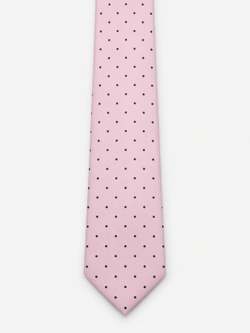 Light Pink Polka Dot Silk Tie