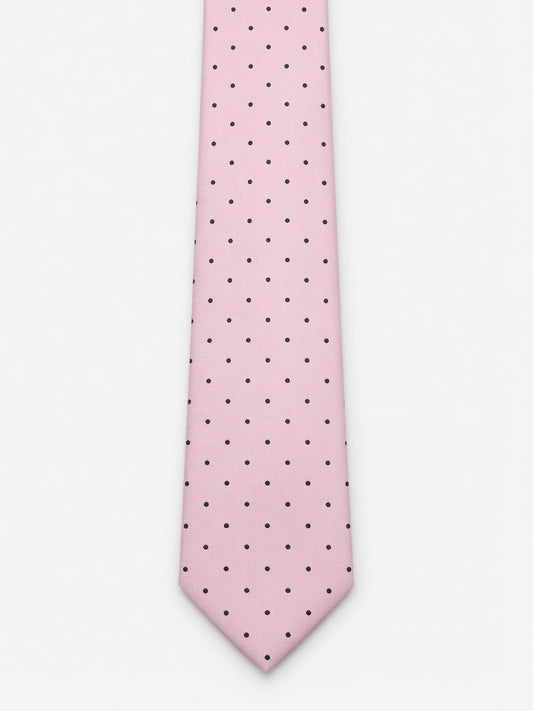Light Pink Polka Dot Silk Tie
