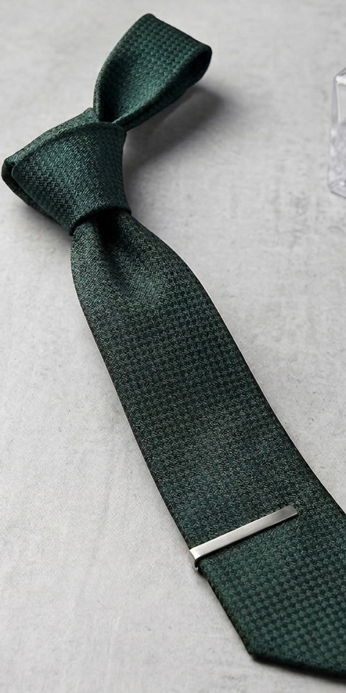 Sage Green Textured Woven Tie