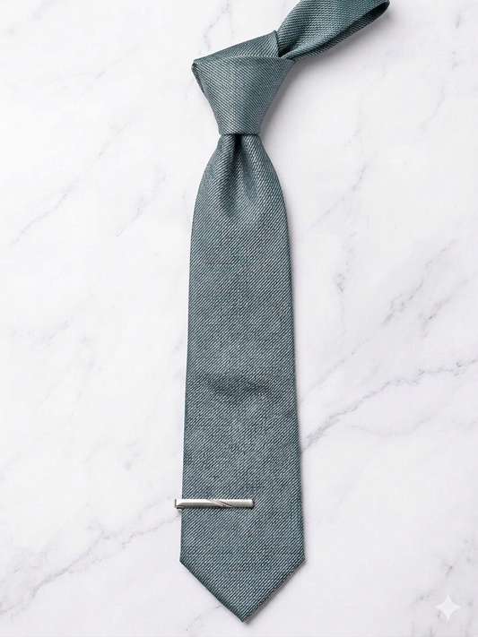 Teal Textured Jacquard Tie