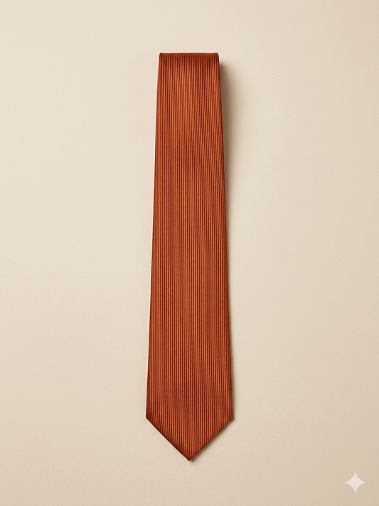 Burnt Orange Ottoman Silk Tie