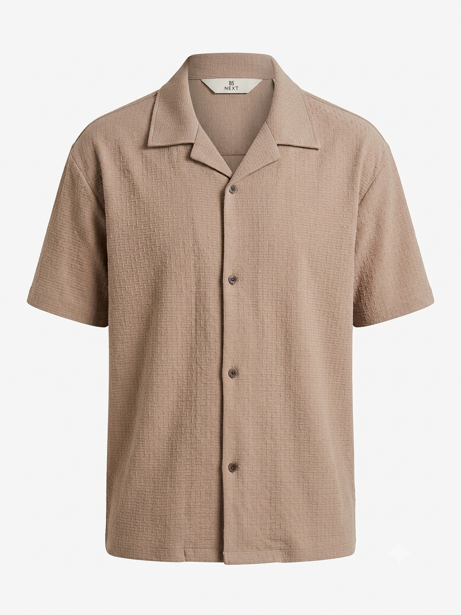 NEXT Textured Resort Collar Shirt