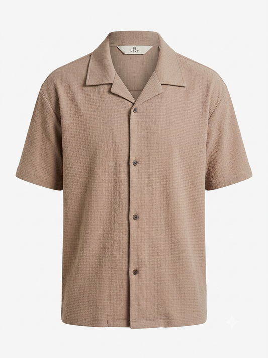 NEXT Textured Resort Collar Shirt