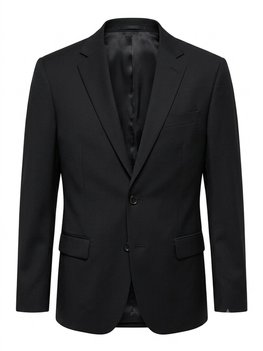 Classic Tailored Black Suit Jacket