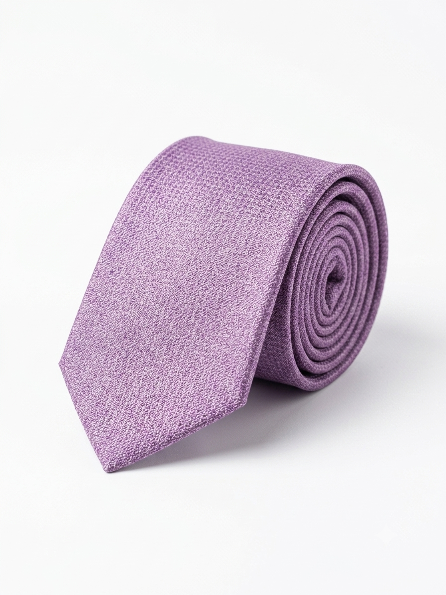 Lilac Micro-Texture Silk Tie