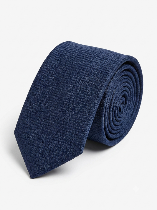 Next Navy Micro-Texture Silk-Blend Tie