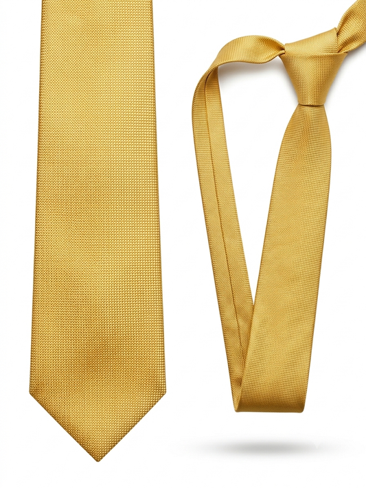 The Yellow Micro-Texture Silk Tie