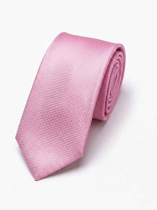 Pastel Pink Elegant Textured Silk Tie