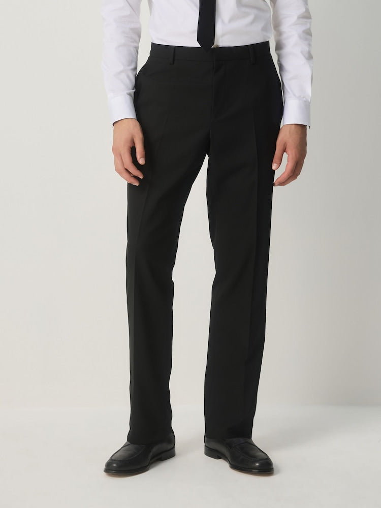 Men's Classic Slim-Fit Black Trousers