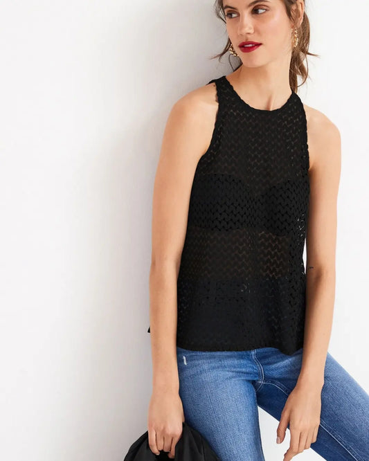 Black Crotchet Vest