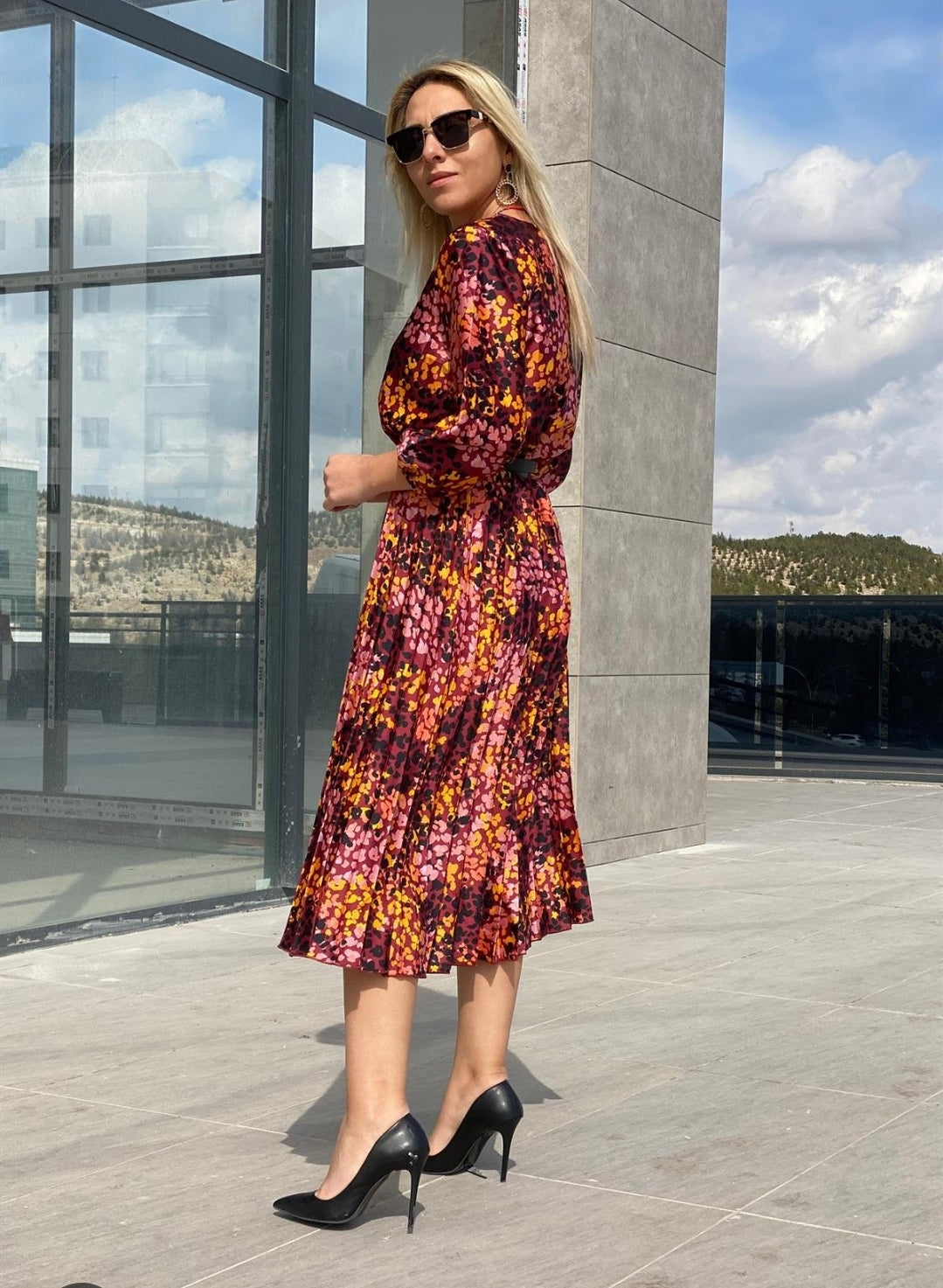 Midi Pleated Dress