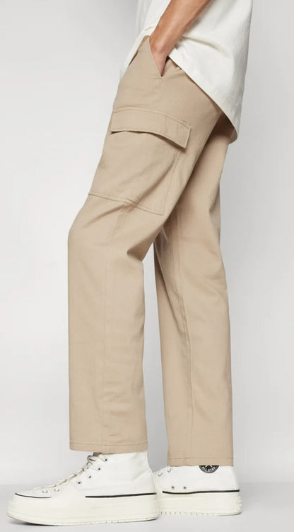 ONSNICKY Straight Cargo trouser chinchilla