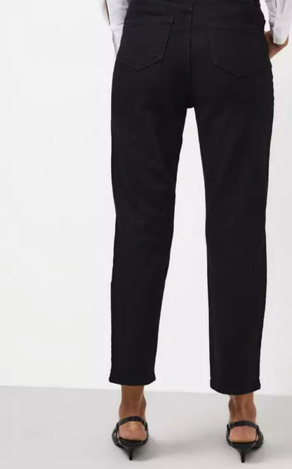 Black Kick Flare Cropped Jeans