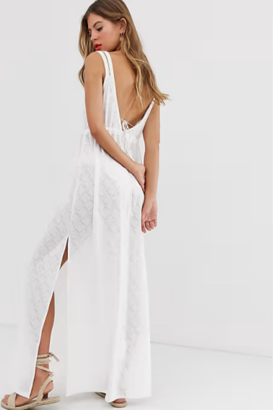 Crochet Halter Neck Maxi Dress