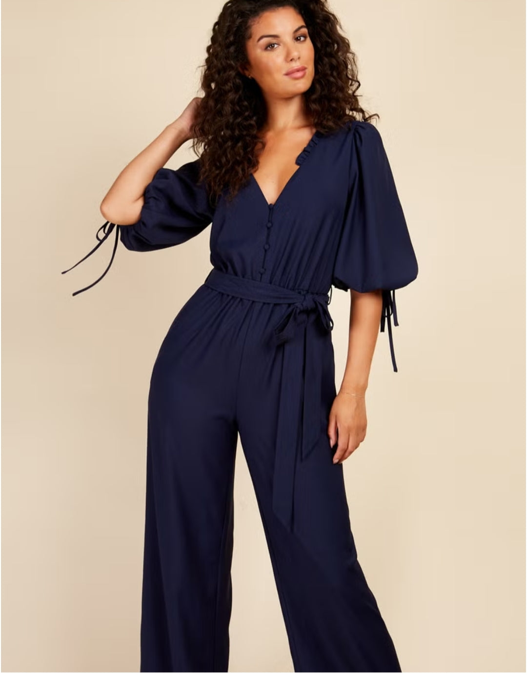 Little Mistress Navy Jumpsuit