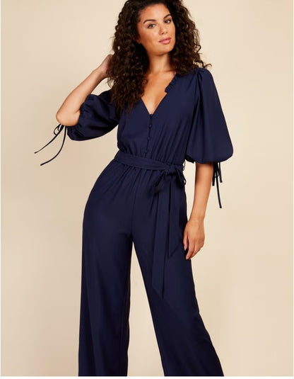 Little Mistress Navy Jumpsuit