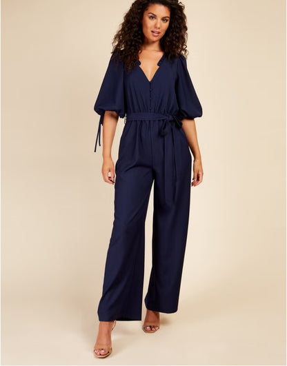 Little Mistress Navy Jumpsuit