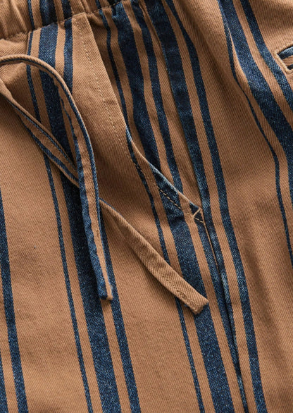 Striped Elasticated Waist Band Wide Leg