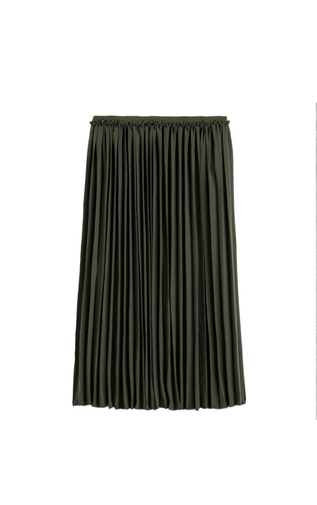Pleated Mid Length Skirt