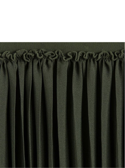 Pleated Mid Length Skirt