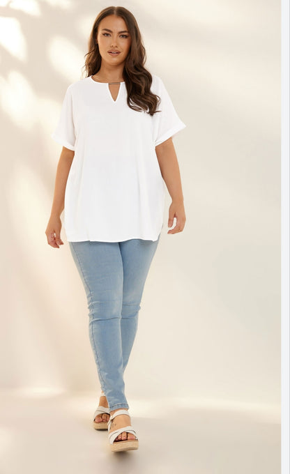 Curve Metal Trim Blouse