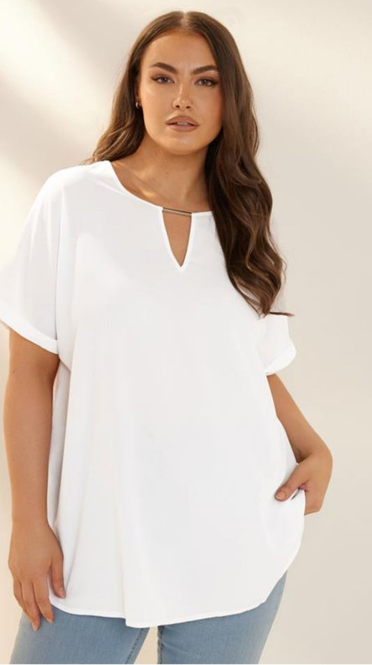Curve Metal Trim Blouse