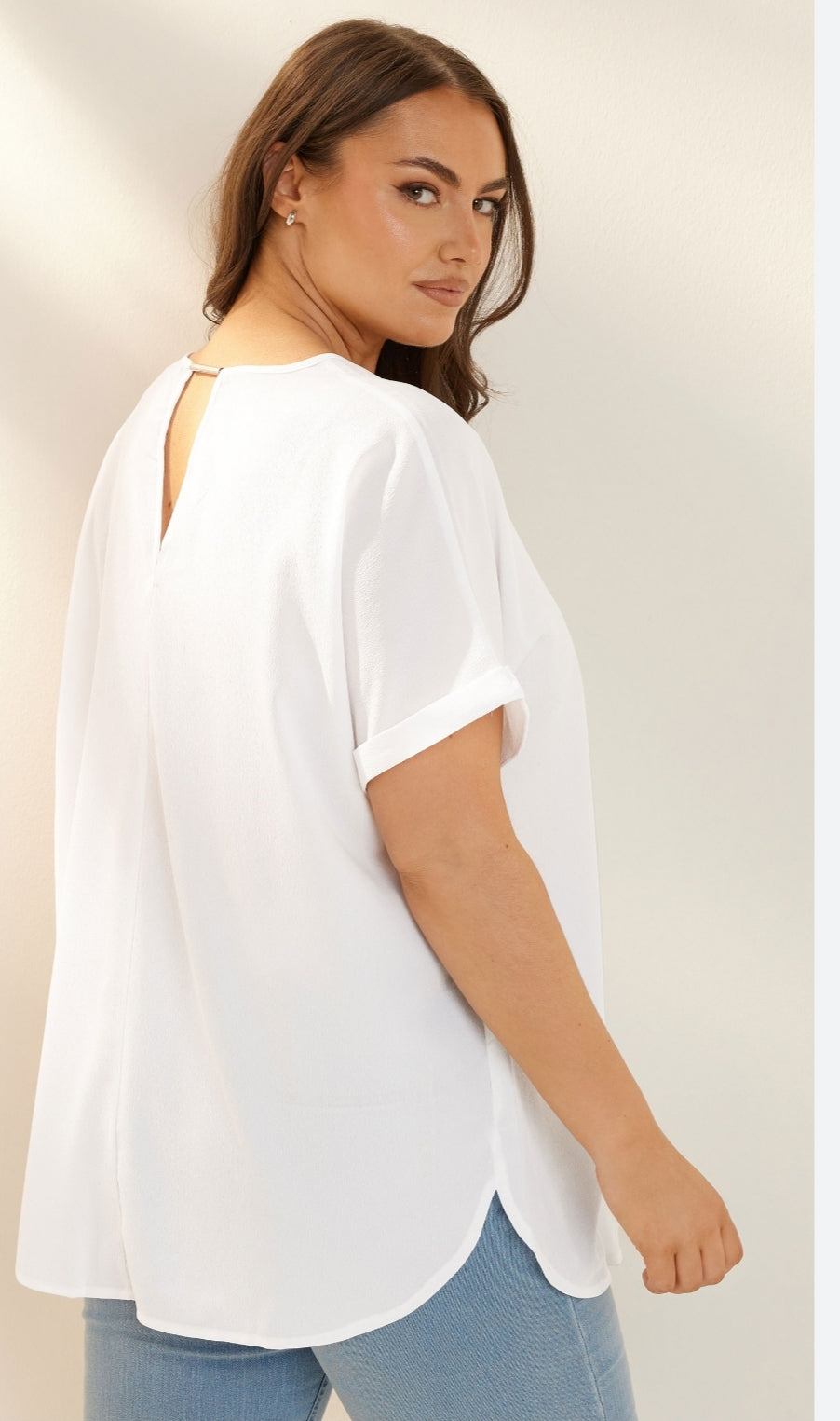 Curve Metal Trim Blouse