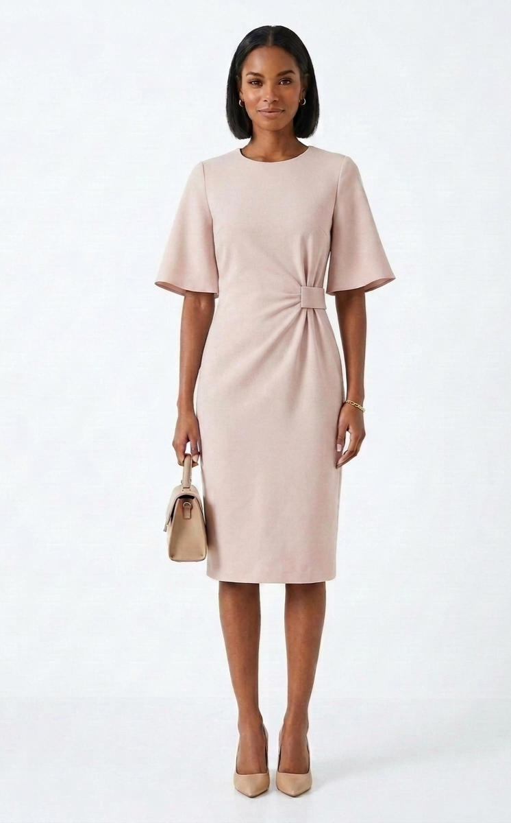 Short Sleeve Side Tab Dress