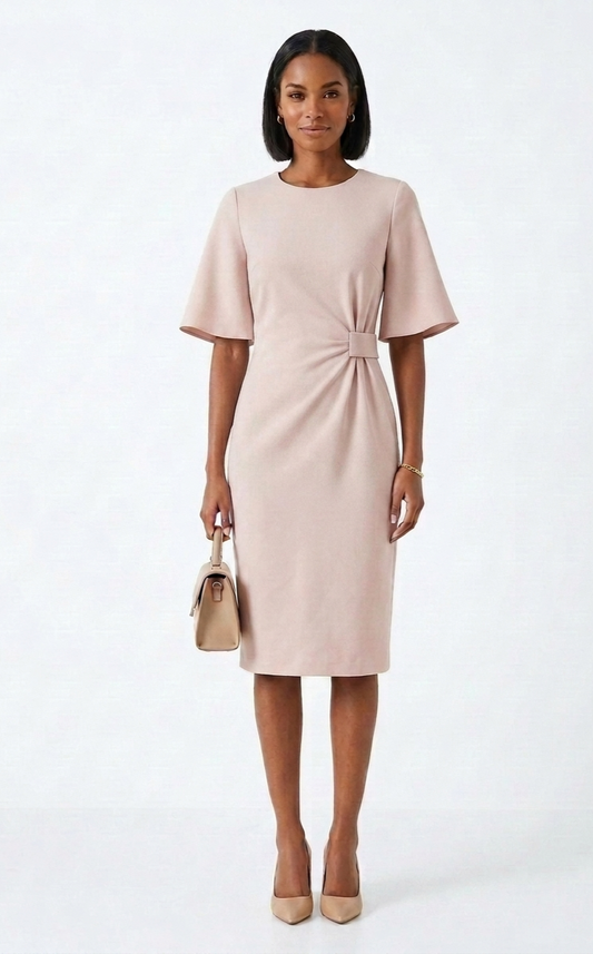 Short Sleeve Side Tab Dress
