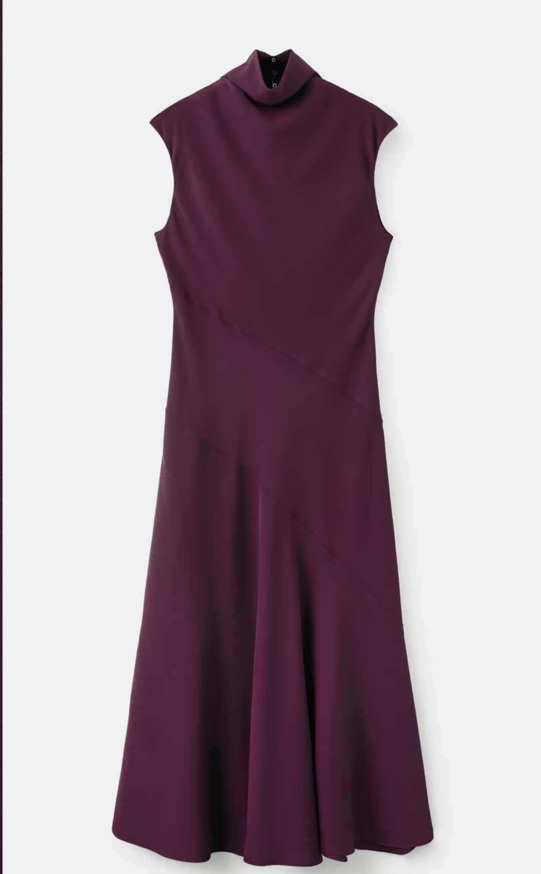 High Drape Neck Long Dress
