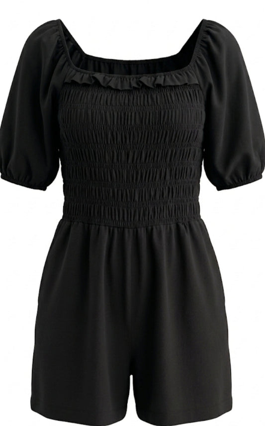 Shirred Elasticated Playsuit