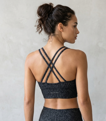 Next Studio Active Animal Print Strappy Back Sports Bra