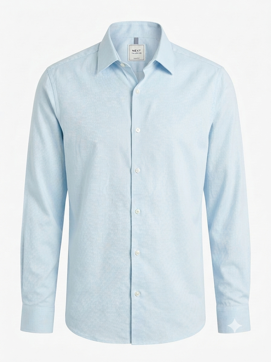 Next Slim Fit Micro-Texture  Shirt