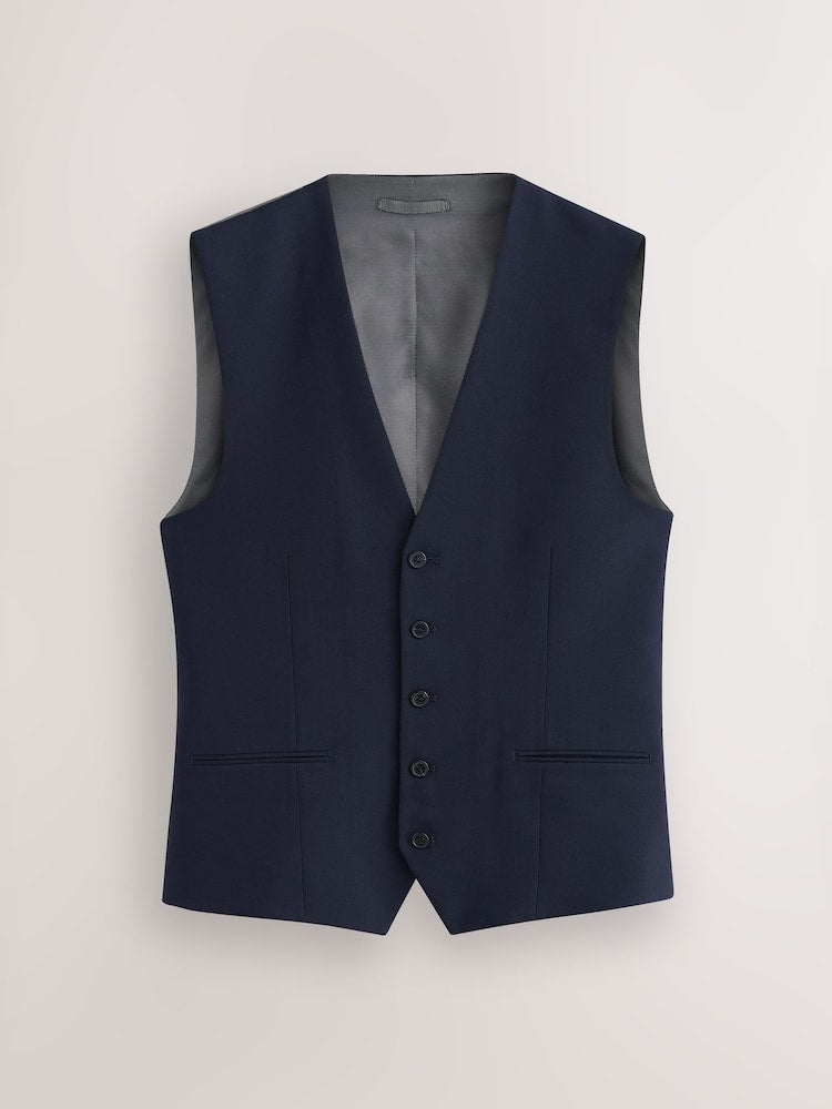 Navy Blue Regular Fit Essential Suit Waistcoat