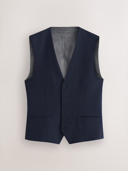 Navy Blue Regular Fit Essential Suit Waistcoat