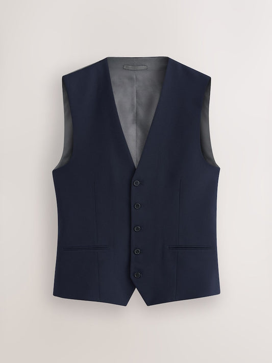 Navy Blue Regular Fit Essential Suit Waistcoat