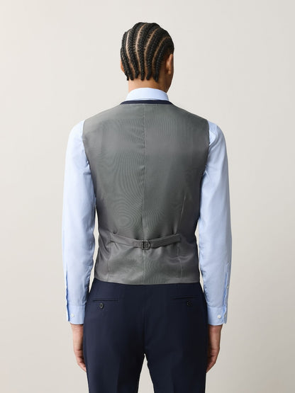 Navy Blue Regular Fit Essential Suit Waistcoat