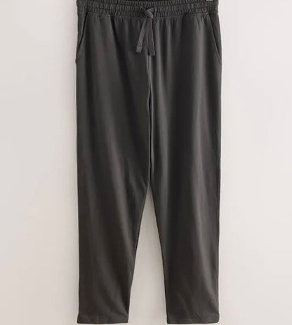 Slate Grey Open Hem Regular Fit Loopback Joggers