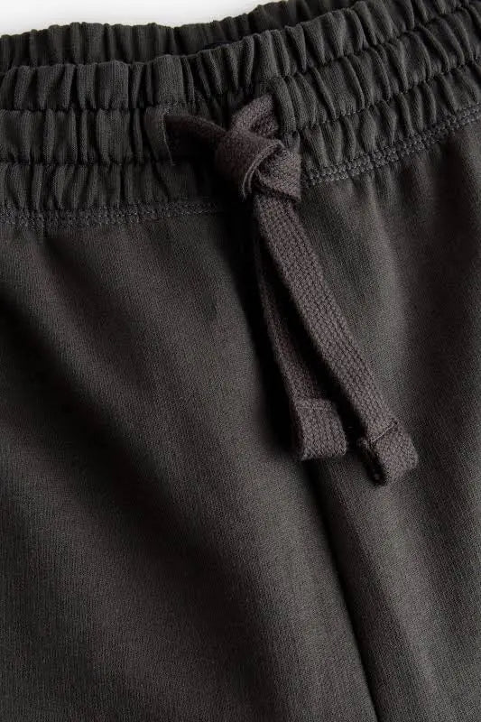 Slate Grey Open Hem Regular Fit Loopback Joggers