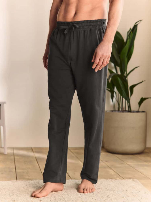 Slate Grey Open Hem Regular Fit Loopback Joggers