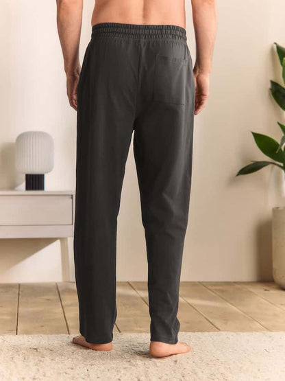 Slate Grey Open Hem Regular Fit Loopback Joggers
