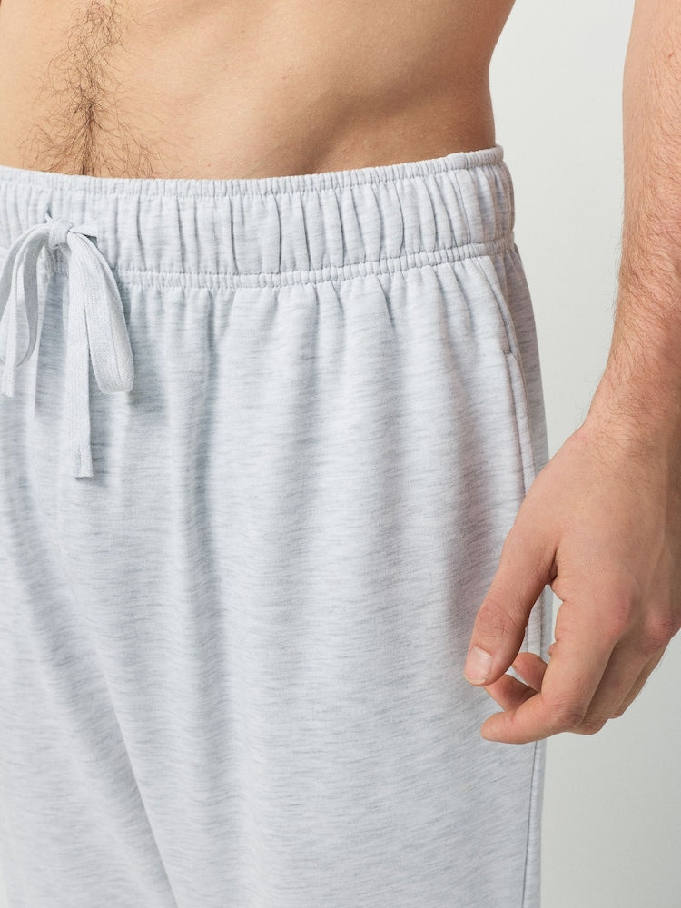 Light Grey Regular Fit Soft Touch Open Joggers