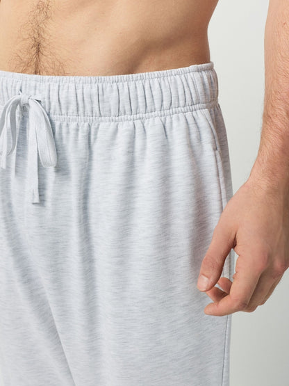 Light Grey Regular Fit Soft Touch Open Joggers