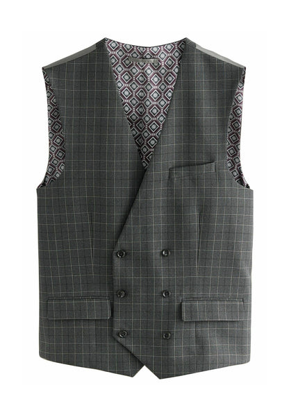 Next Regular Fit Check Suit Waistcoat