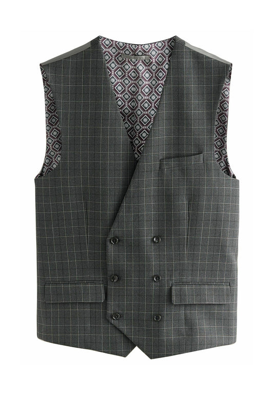 Next Regular Fit Check Suit Waistcoat