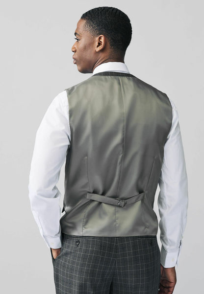 Next Regular Fit Check Suit Waistcoat